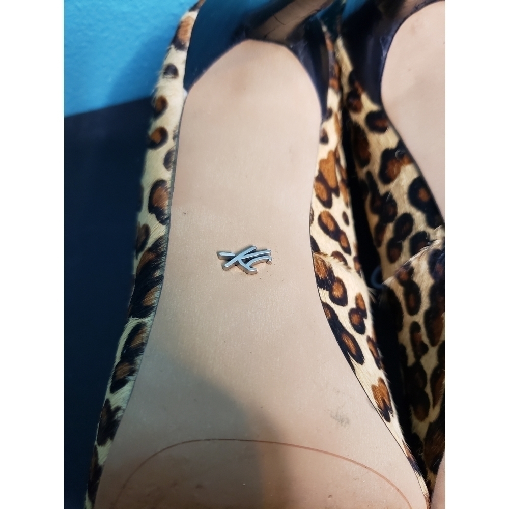 Kenneth Cole Bon-Together Leopard Calfhair Heels Size 6.5 - Picture 2 of 11